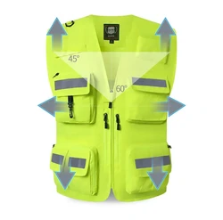 Reflecterend Veiligheidsvest Voor Werk Hoogwaardig Veiligheidsvest Berijdersjack Reflecterende Motor Hoge Zichtbaarheid Fluorescerend