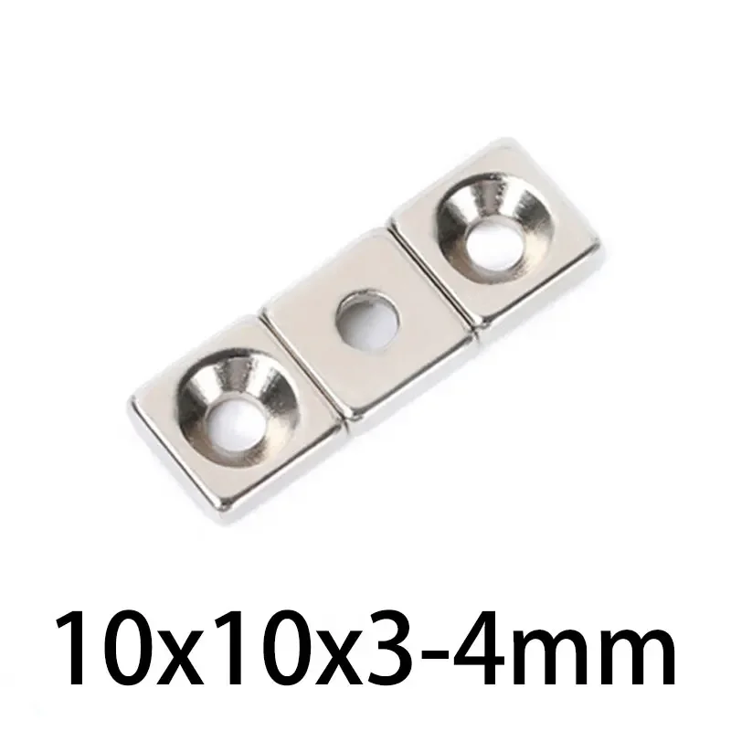 Imán cuadrado súper fuerte de 10x10x3-4mm, 10x10x3-4mm para refrigeradores domésticos, oficinas DIY, 10x10x3-4mm