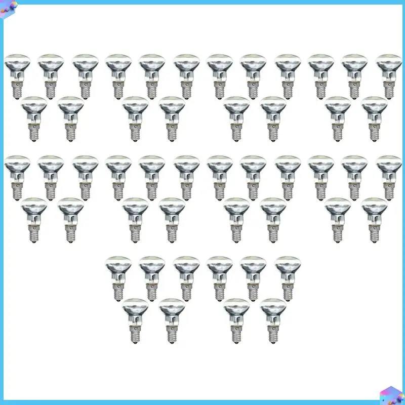 

A43T Replacement Lava Lamp E14 R39 30W Spotlight Screw In Light Bulb Clear Reflector Spot Light Bulbs Lava Incandescent 50Pcs