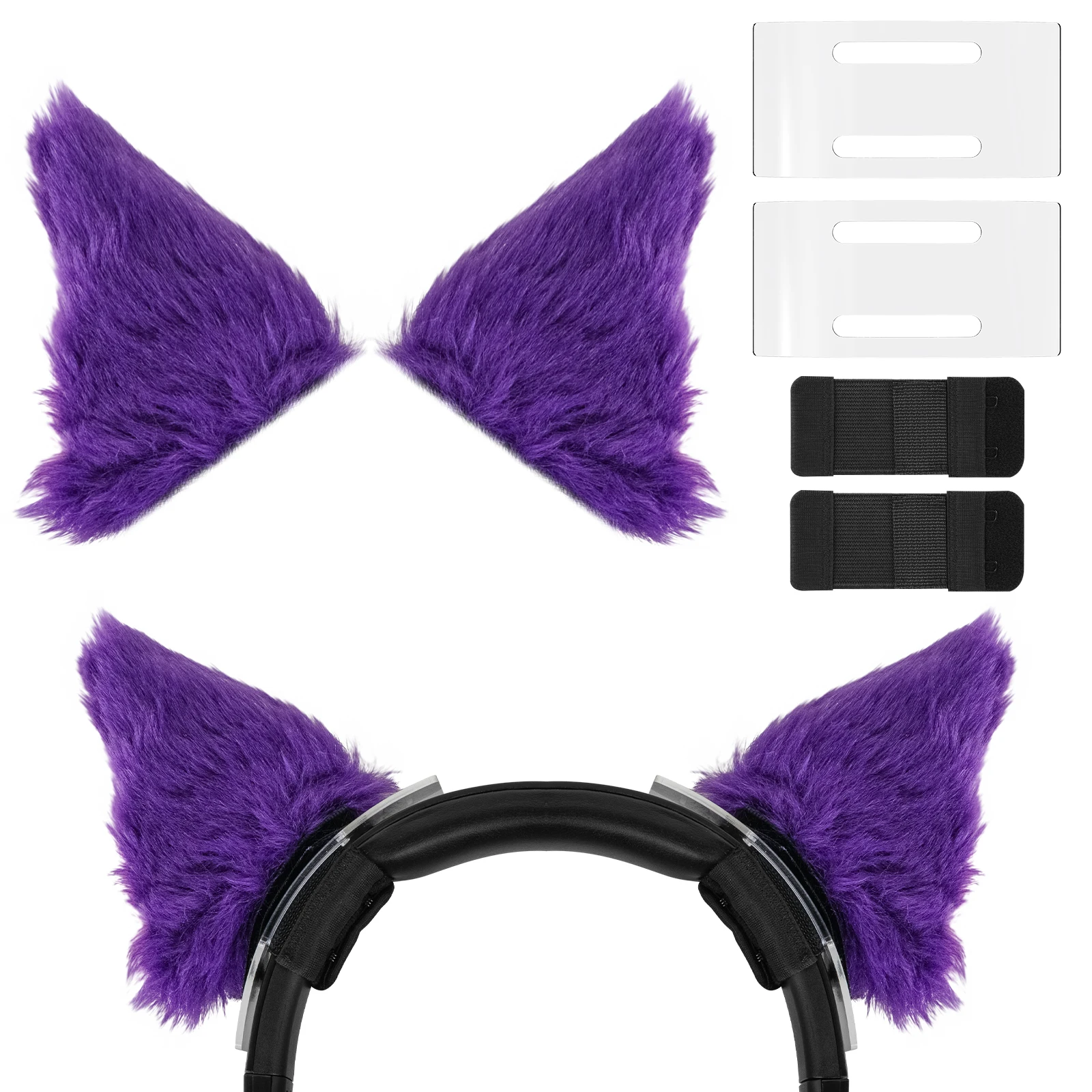 Geekria NOVA Headphone Headband Spacer+Cat Ears Attachment Compatible with Bose, Sony, Skullcandy, Beats, Marshall Headphones