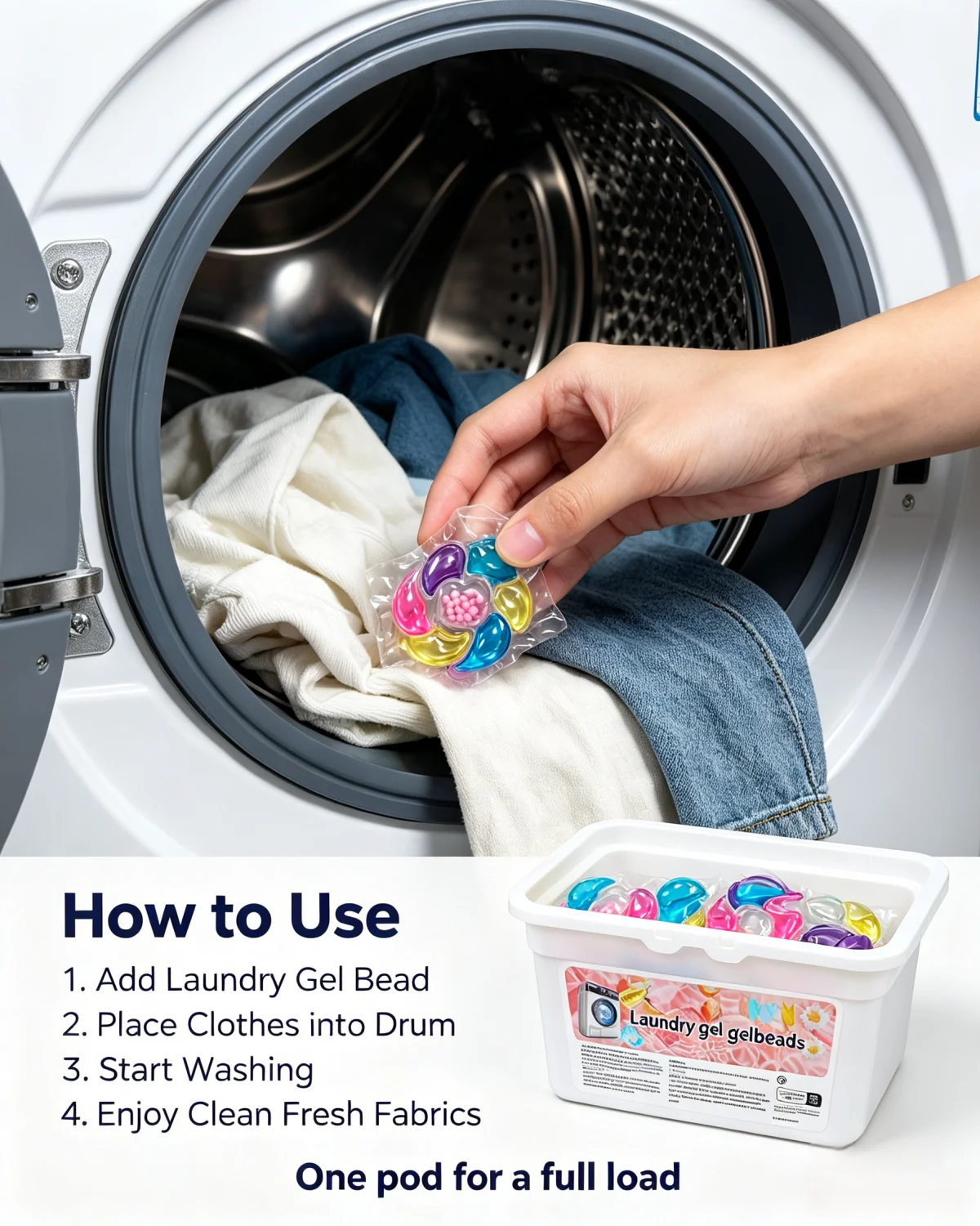 30 Count Multi-Color 6 Chamber Laundry Pods 6-in-1 10g/pc  Deep Clean Stain Fighter Whitening Brightening Fabric Softener Long Lasting Scent Booster Beads Laundry Detergent Gel Capsules