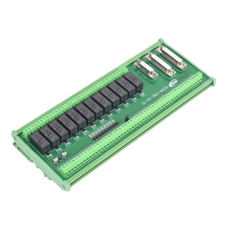 IO Relay Board, CNC990TDB/C CNC1000TDB/C with New 12 Relays for Lathe or Mill Controller SZGH-CNC-IO-12