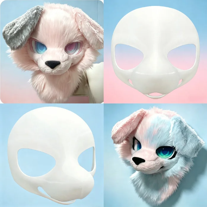 

3D Printing Realistic Style Kemono Fursuit Headbase Furry Cosplay Costumes Accessories cosplay Kigurumi Base Mask
