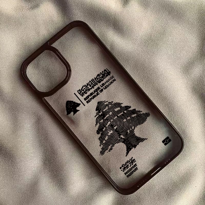 Anti-Fall Phone Case for iPhone 16 15 Pro 14 13 12 11 17 Pro Max Plus 16E Air X XR XS 7 8 Plus Lebanon Cedar Tree Passport Cover view 4