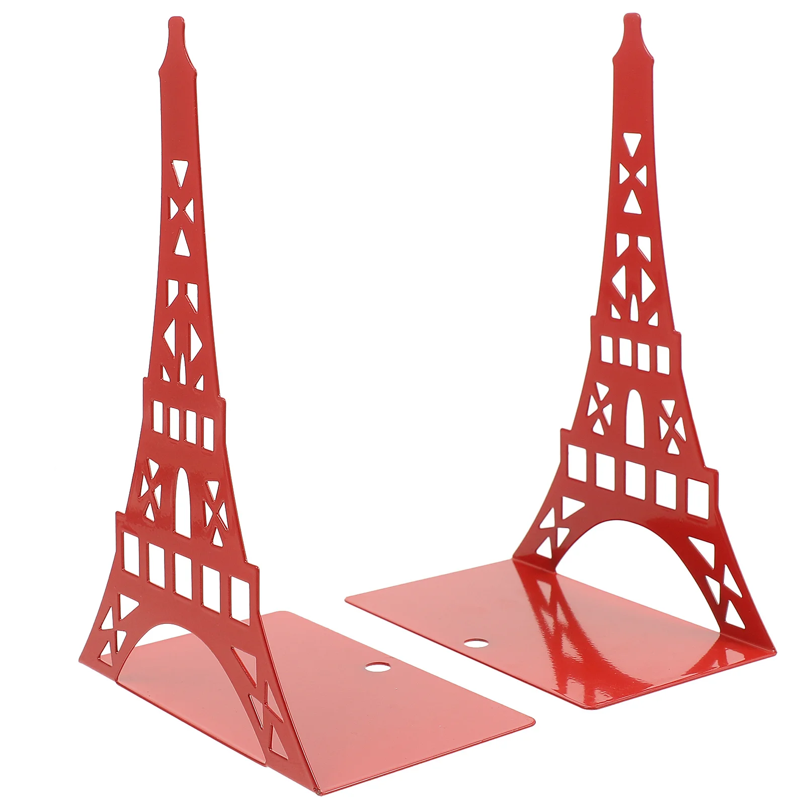 2Pcs Reusable Book Organizers Metal Iron Tower Bookends for Desk Shelf Display Sturdy Reading Stand Magazine Holder Home Study