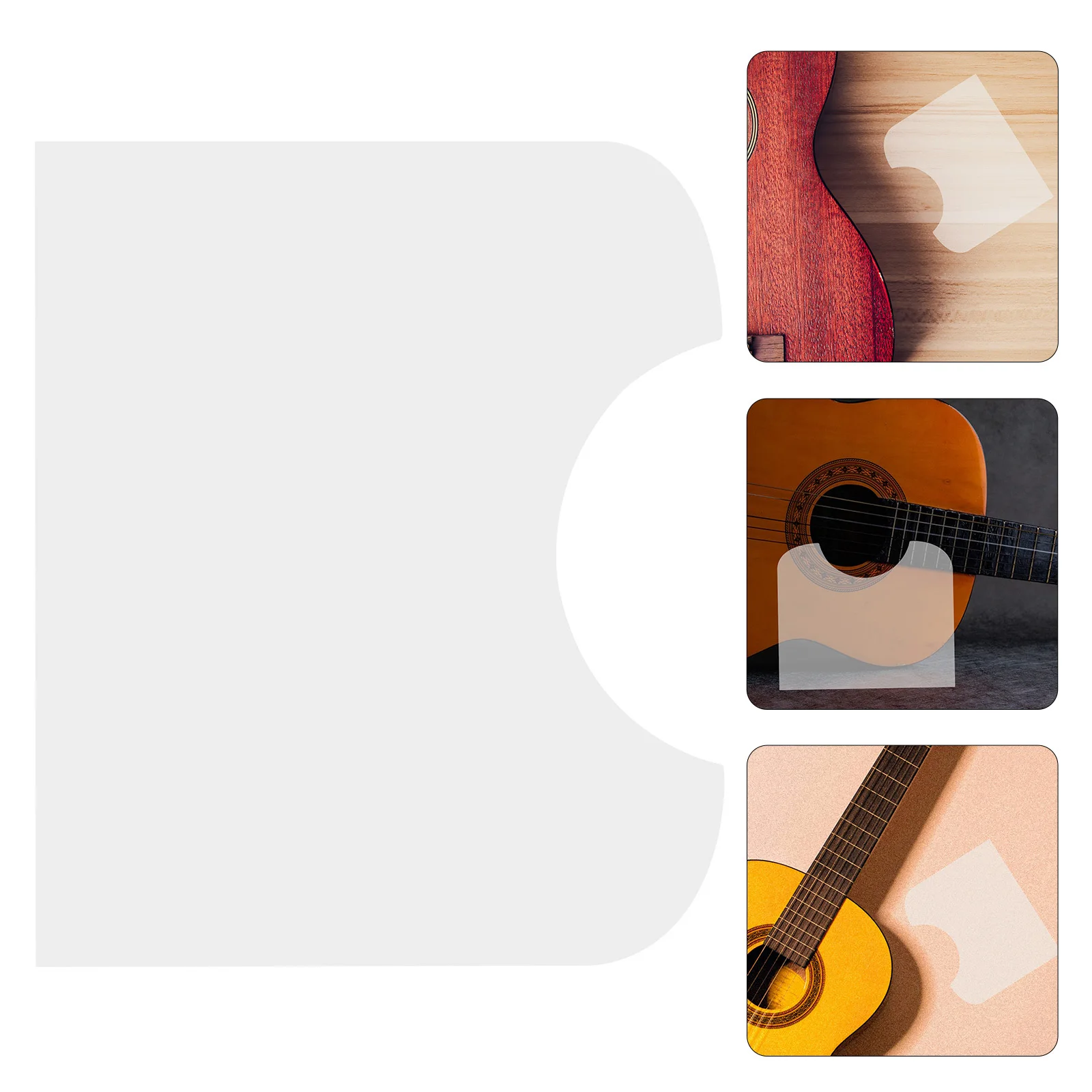 جيتار صوتي بيك جارد شفاف من مادة PVC شفافة للحماية من الخدش، متين وخفيف الوزن وسهل التركيب، مناسب عالمي