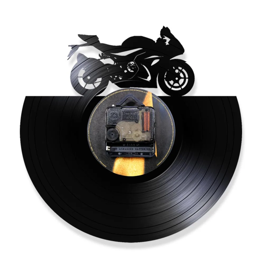 12inch Vinyl Record LED Wall Clock Modern Design Clock Wall Watch Bar Studio Cafe Decor Gift For Motorcycle Fans Clubs