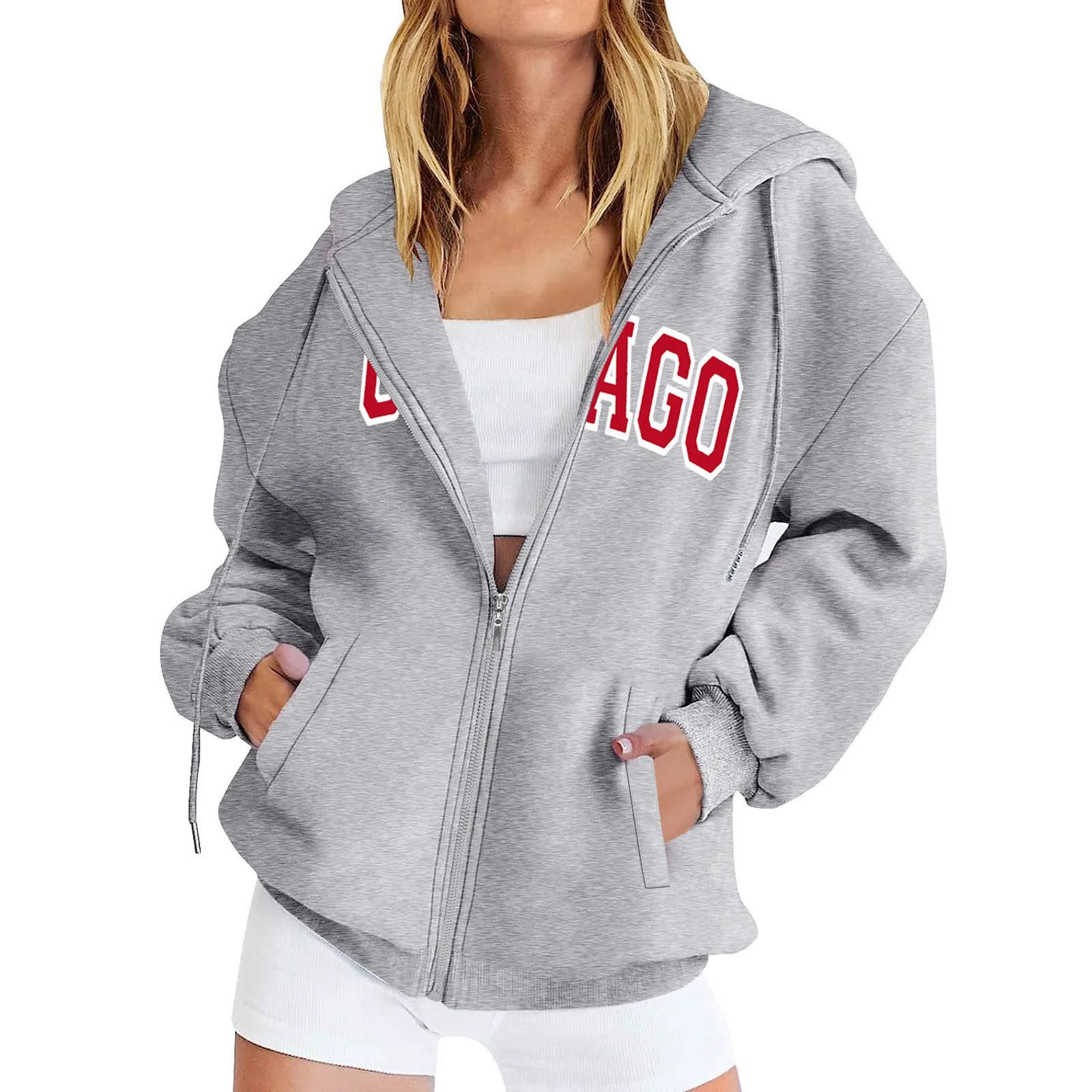 

Ladies Floral Sweatshirts Zip Up Letter Print Hoodies Sweatshirts Clothes FOR Womens Teen Girl Fall Long Sweatshirt Hoodie