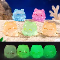 10/20/50pcs Mini Luminous Octopus Ornaments Cartoon Ocean Animal Resin Ornament Micro Landscape Decoration DIY Desktop Decor