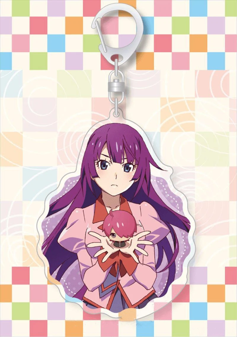 Loen Anime Store Monogatari Series Suruga Kanbaru Nadeko Sengoku Acrylic Keychain Pendant Ornamen Fans Charm Gifts About 6cm