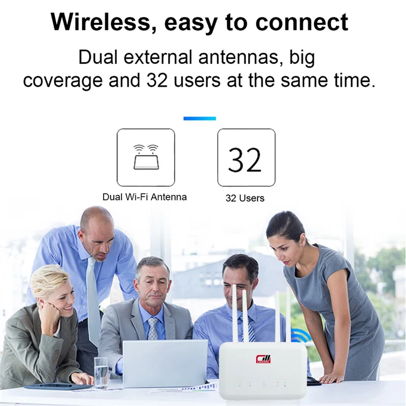 

Новый Wi-Fi-маршрутизатор B625PRO-EU 4G 300 Мбит/с со слотом для SIM-карты + 4 антенны Беспроводной маршрутизатор 4G Поддержка аккумулятора B28 Band US Plug