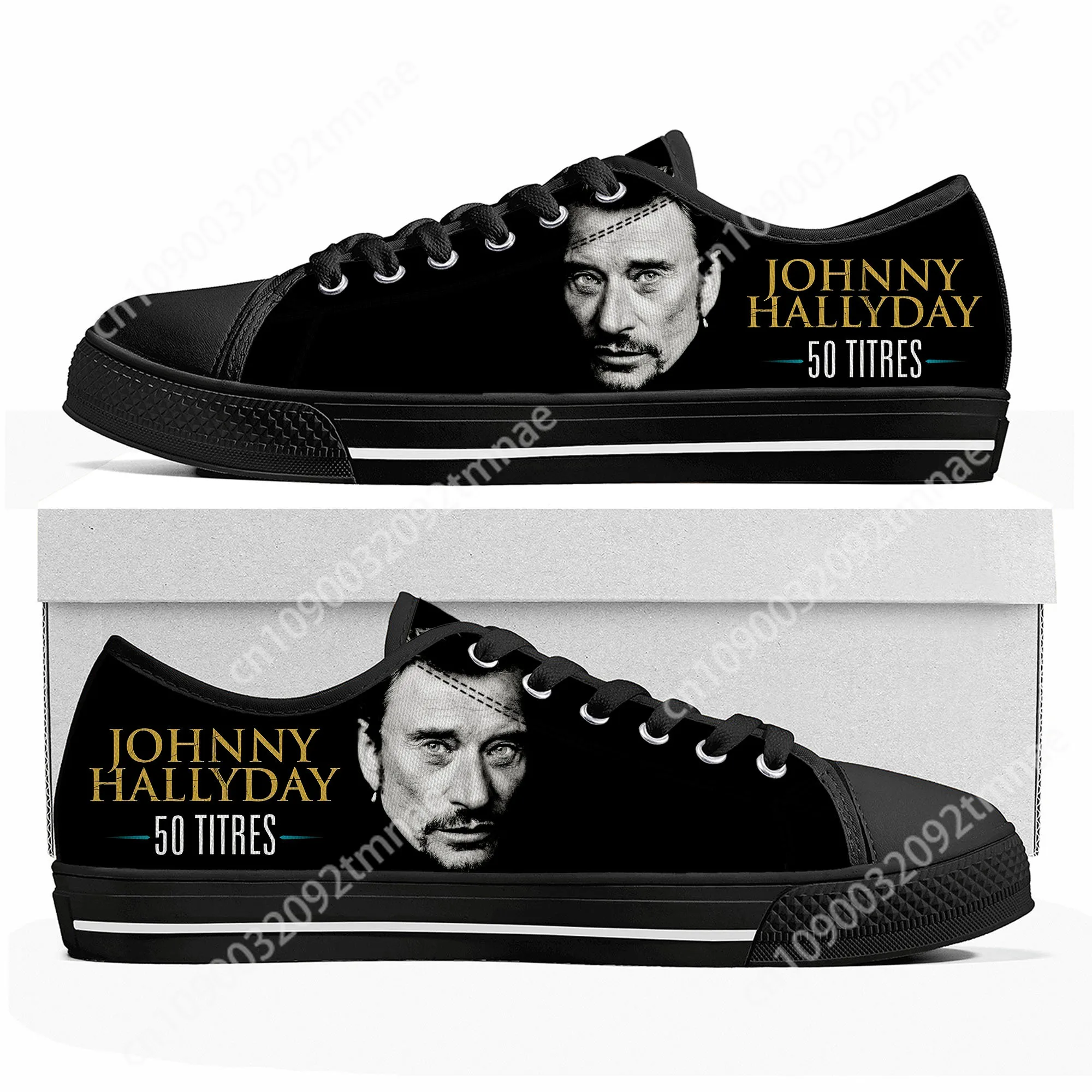 Johnny Hallyday Rock Singer Low Top High Quality Sneakers Mens Women Teenager Canvas Sneaker Casual Couple Shoes Custom Shoe