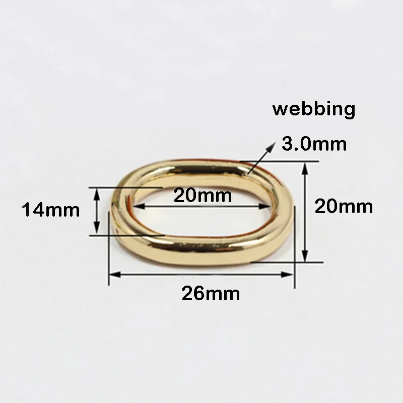 100pcs 5 colors 3/4 inch 2cm Alloy Strapping Webbing Pets Collar Backpack Bag Strap Parts