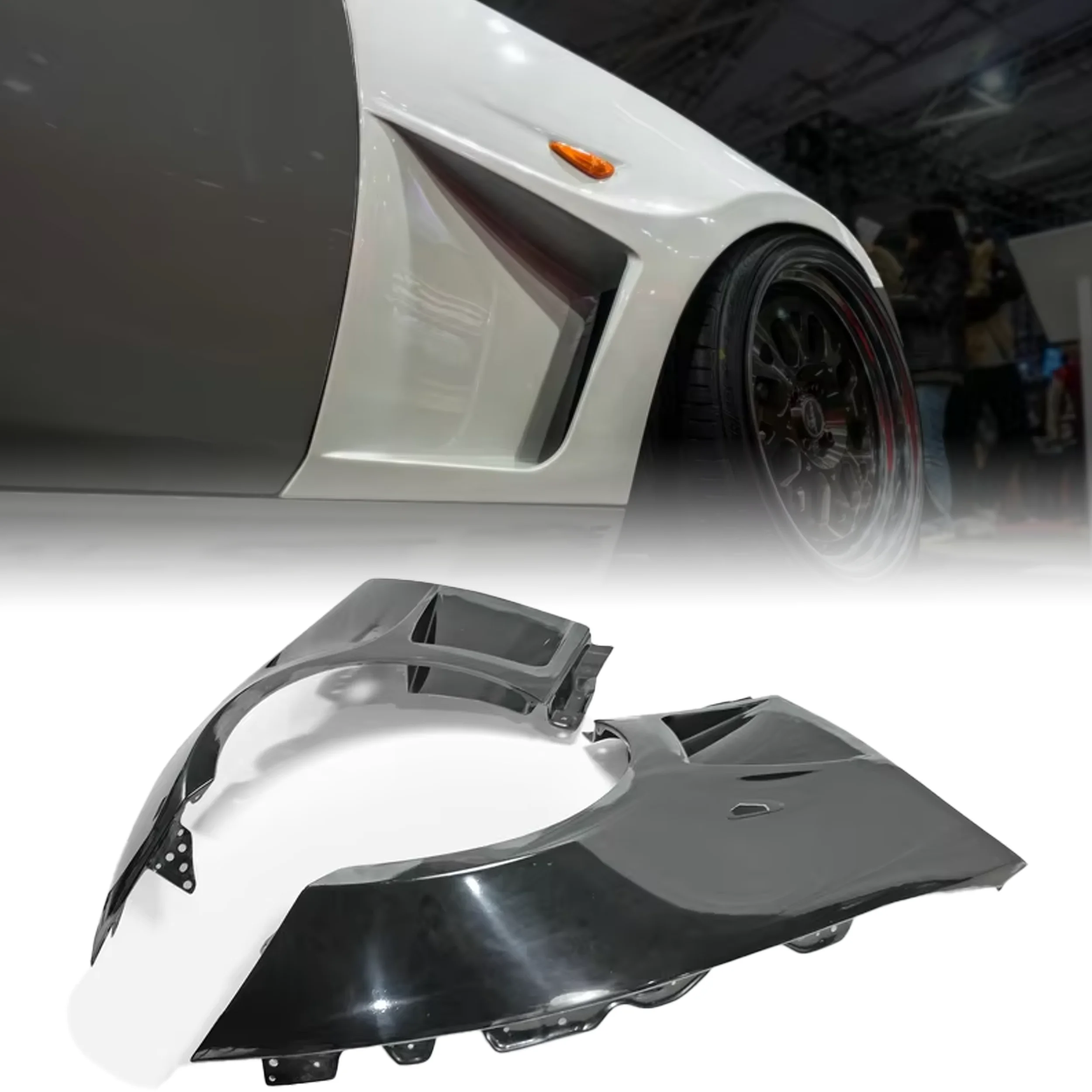 MX5 Miata ND GV Style Wide Body Kit Fiber Glass Front Vented Fender +3mm Screw Mounting 30 Days Warranty