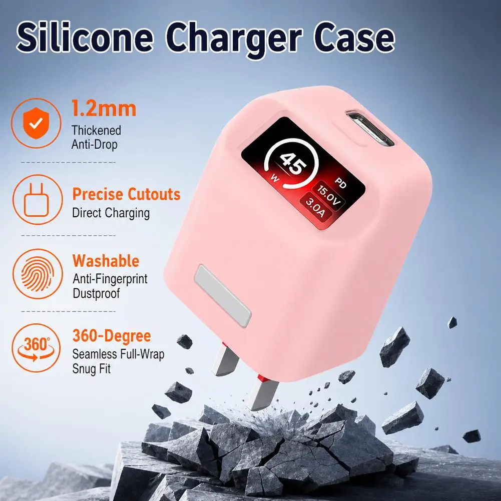  for ugreen 45w Display Protect Case Silicone Protective Case Dustproof Shockproof Anti-drop Soft Power Bank Cover Accessories