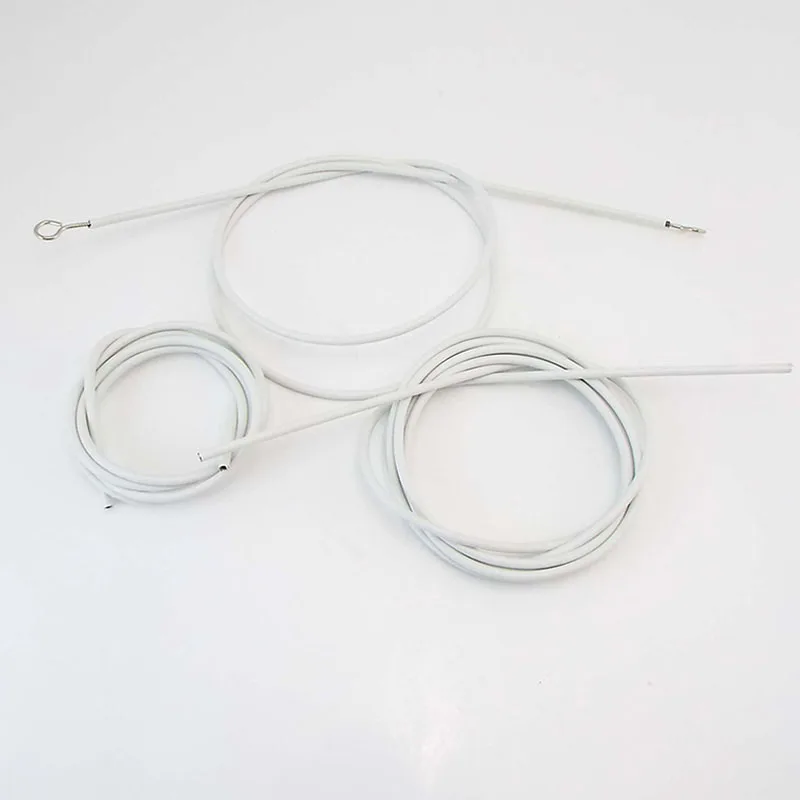 1M 2M 3m PVC Window Cord Cable Net Curtain track Wire White Windows wall hanging Line with HOOKS EYES For  car Caravans Boats