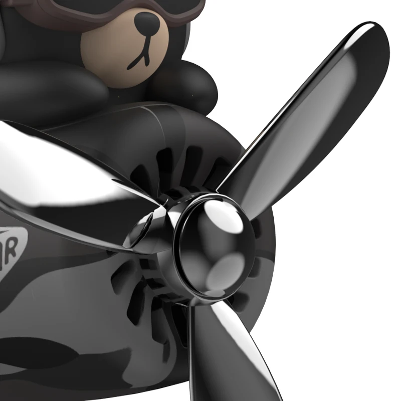 Cool bear car air freshener pilot rotating fan vent clip perfume diffuser auto accsesories decoration fragrance windmill aroma image 5