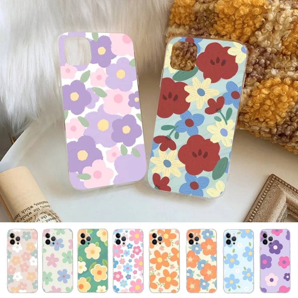 

Flowers Pearl Phone Case For IPhone 16 15 8 7 6 6S Plus X SE XR XS 14 11 12 13 Mini Pro Max Mobile Case