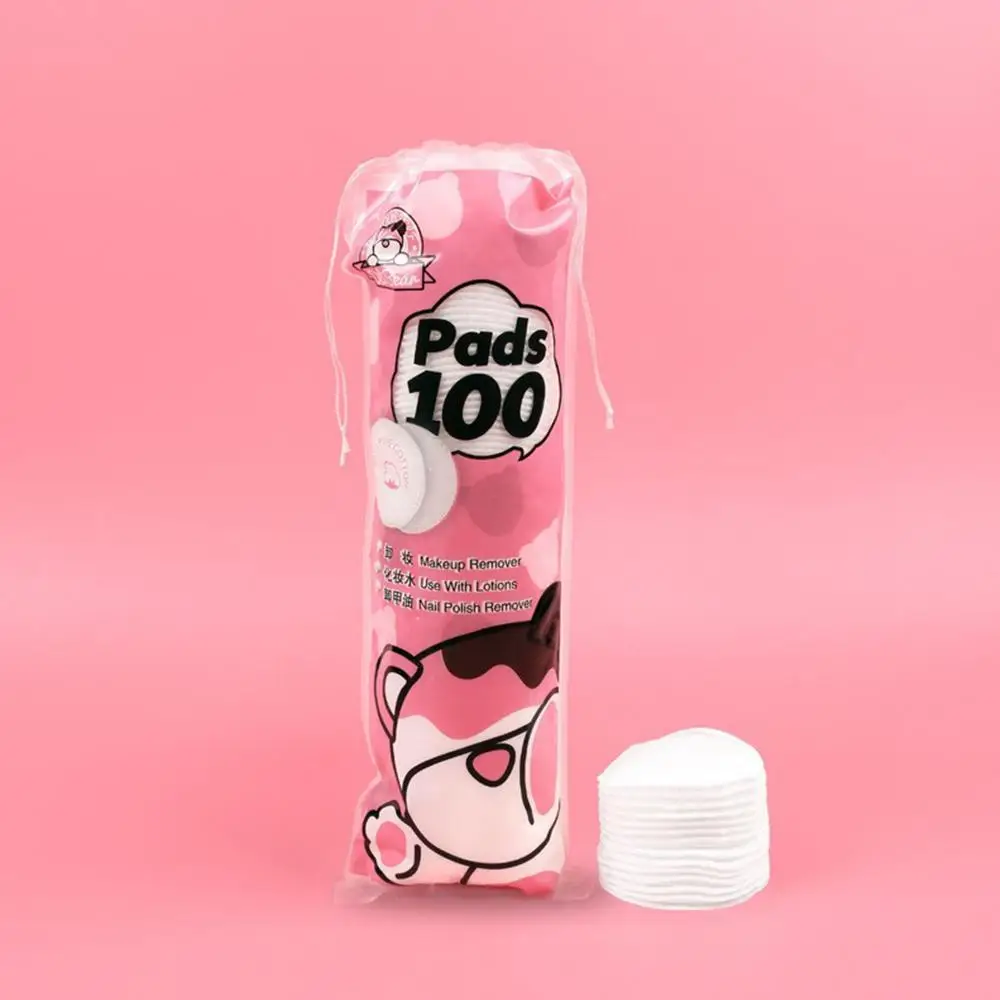 100p/pack Disposable Makeup Remover Cotton For Cleaning Wet Application Three-dimensional Pearl Skin Friendly Round Cotton Z2i2