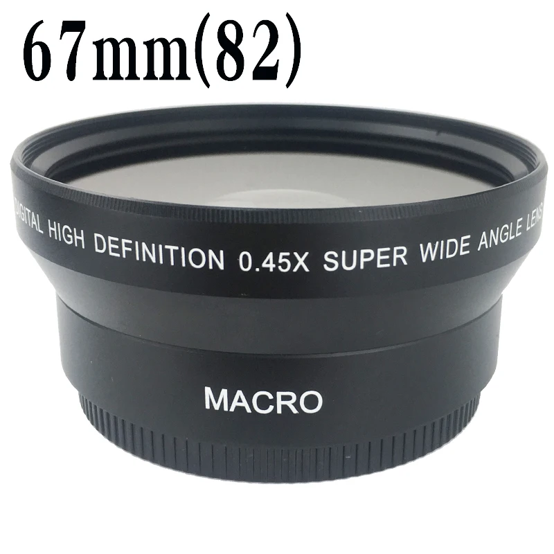 Camera Filters 67mm 0.45x Wide Angle Lens Converter 0.45X Adapter Resolution Deluxe Digital Lenses for Canon Nikkon DSLR Camera