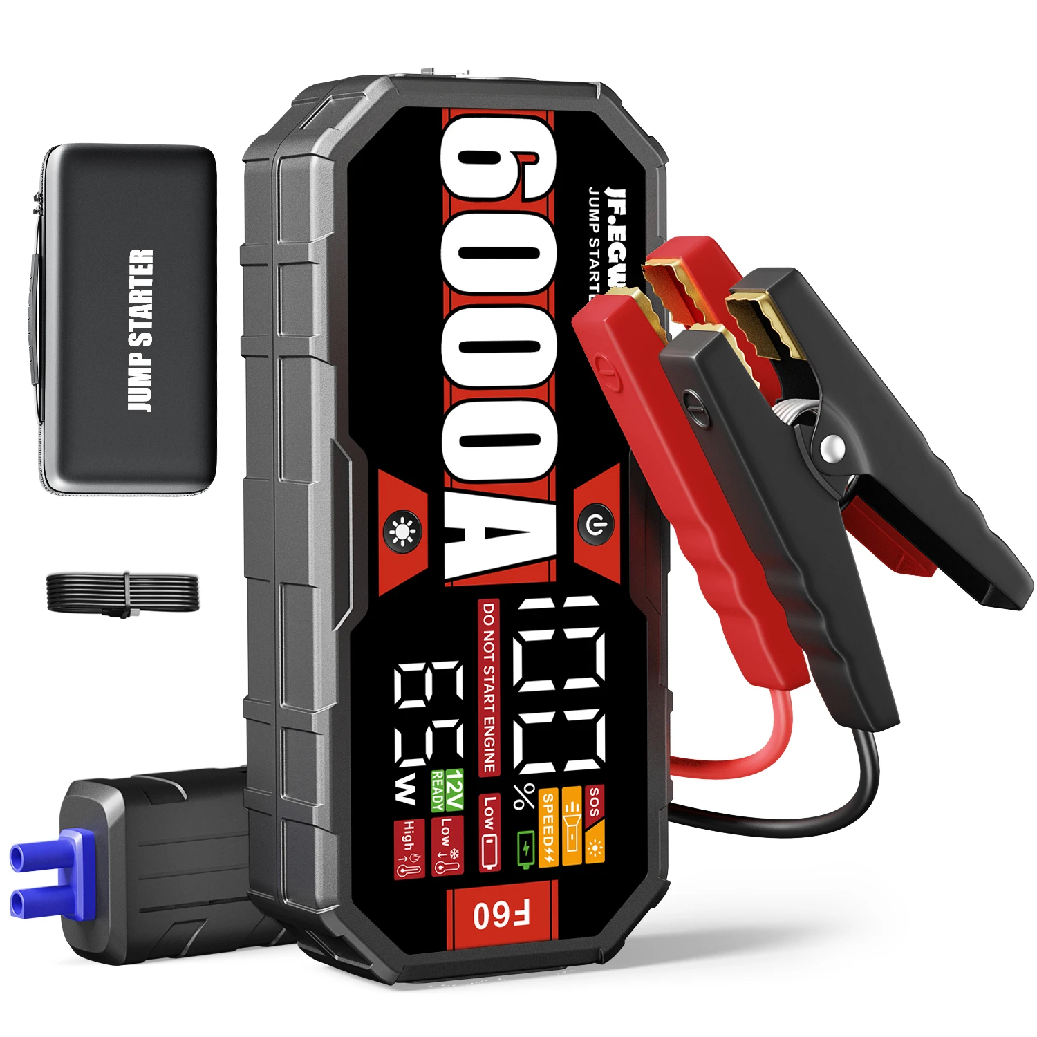 Emergency Power Supply Booster Portable Power Bank 65W Fast Charger 230W Outport 12V Motorcycle & Car Jump Starternew