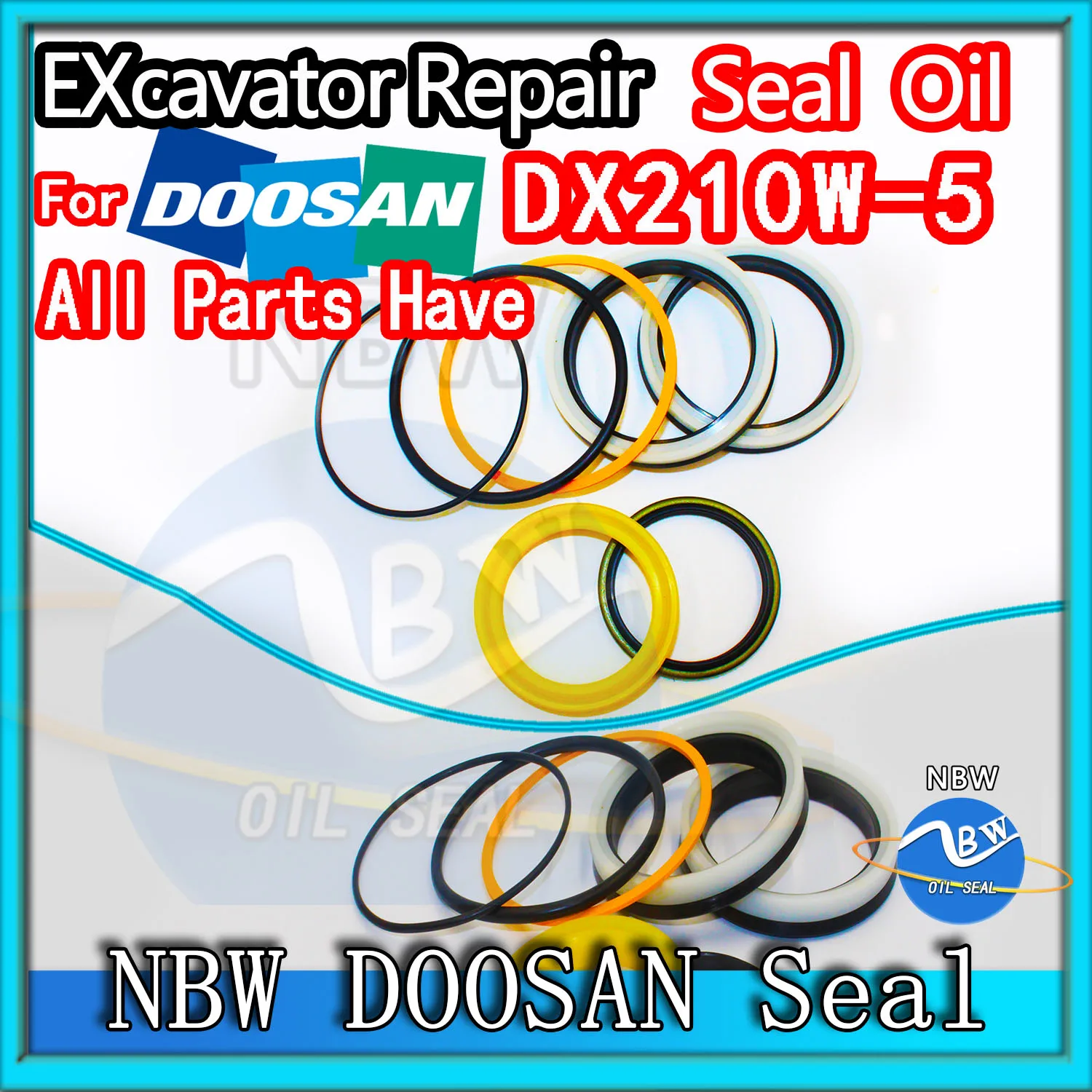 

For Doosan DX210W-5 Excavator Oil Seal Kit High Quality Repair DX210W 5 Service Orginal Quality Track Spovel Hammer Construction