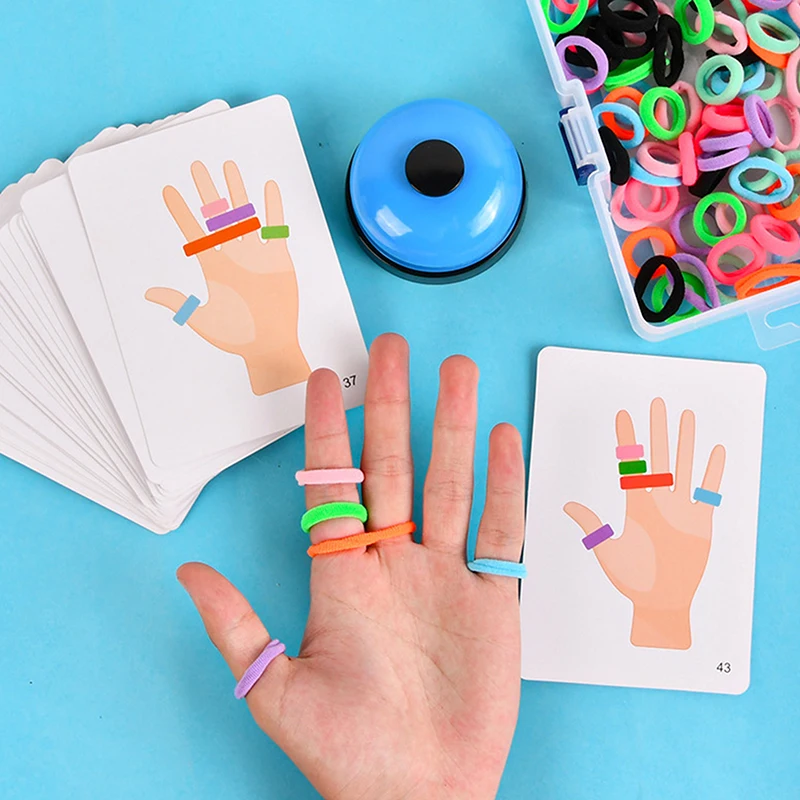 Kids Finger Ring Board Game Color Matching Toys Interactive Party Games Hand-eye Coordination Sensory Educational Toys For Child