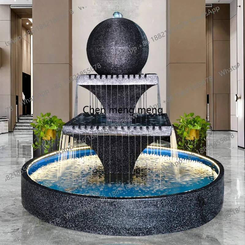 

Large rockery, fountain, flowing water ornament, villa courtyard, fish pond, European-style water bowl landscape sculpture