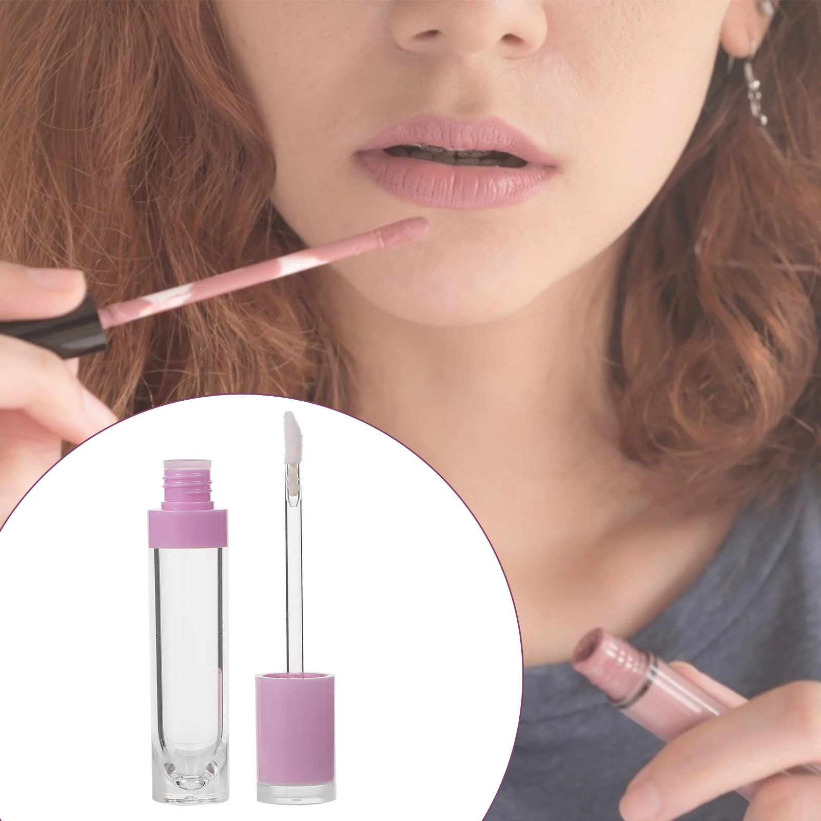 

4pcs 8ml Lip Gloss Empty Bottles Empty Tubes Small Containers Plastic Material Lightweight Portable Travel Size