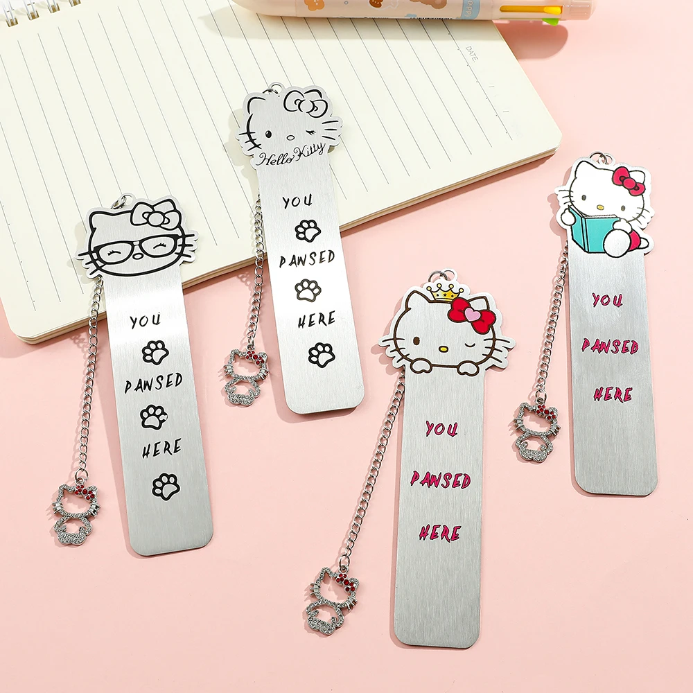 Cute Sanrio Cinnamoroll Hellokitty Melody Bookmark Kawaii Book Page Marker Cartoon Collect Souvenirs for Boys Girls Stationery