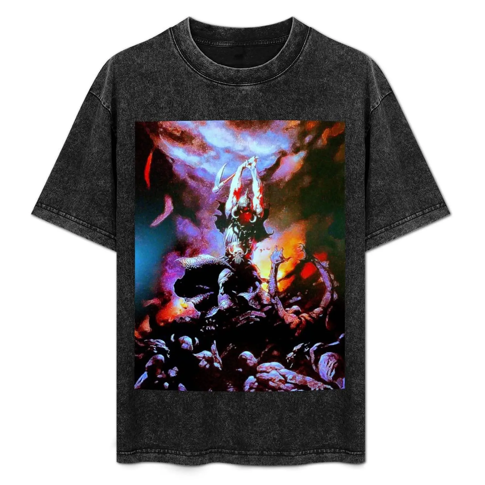 

Death Dealer II neon T-Shirt shirts graphic tee Blouse vintage graphic tee anime shirts men