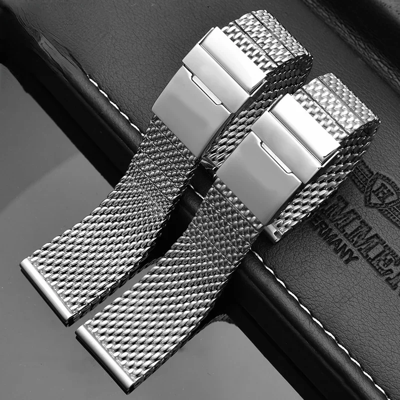 Milan Steel Watch Strap forBreitling Super Marine Culture Second Generation B20 Watch Band 22mm