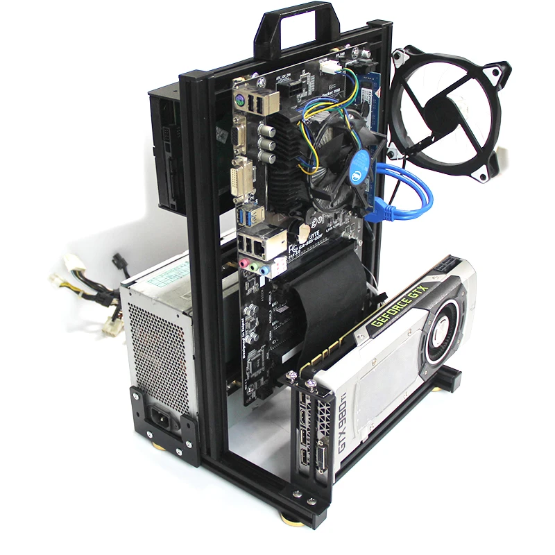 ATX/ ITX / MATX EATX Shelf MOD frame Open Computer Case Vertical Chassis DIY Desktop Gaming Gamer Cabinet PC Cabinet open rack