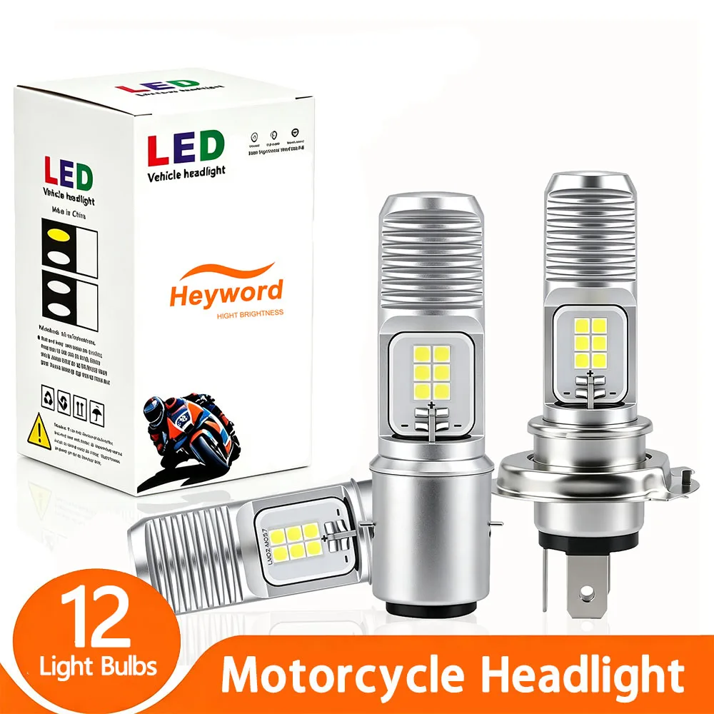 Heyword 1PCS H4 LED Headlight Bulb High/ Low Beam Kit For Motorcycle Spotlight 6500K