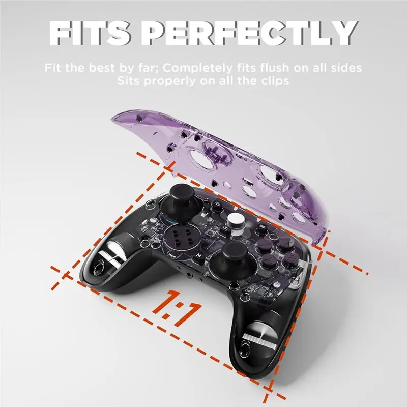 Carcasa magnética transparente con placas frontales intercambiables para controlador Gamesir G7 Pro, accesorios para Gamesir G7 Pro 6