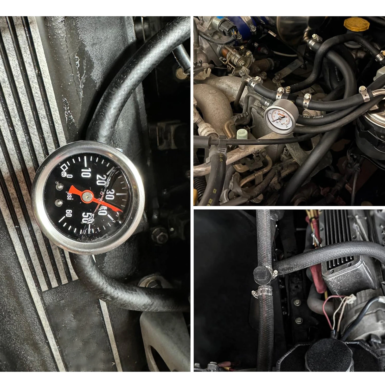 1/2 " / 3/8" / 5/16 "Barb Inline การใช้เครื่องวัดความดันข้อต่ออะแดปเตอร์ 1/8 ปลั๊ก NPT และ Sensor Gage พอร์ตอลูมิเนียม 2PCS