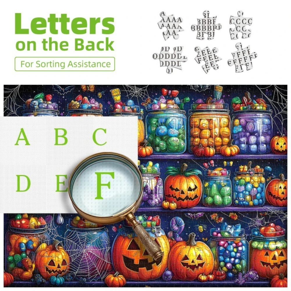 

Adult Family Game Night Challenging Puzzle Personalized Creative Halloween Candy Jar Puzzle Party Entertainment Supplies