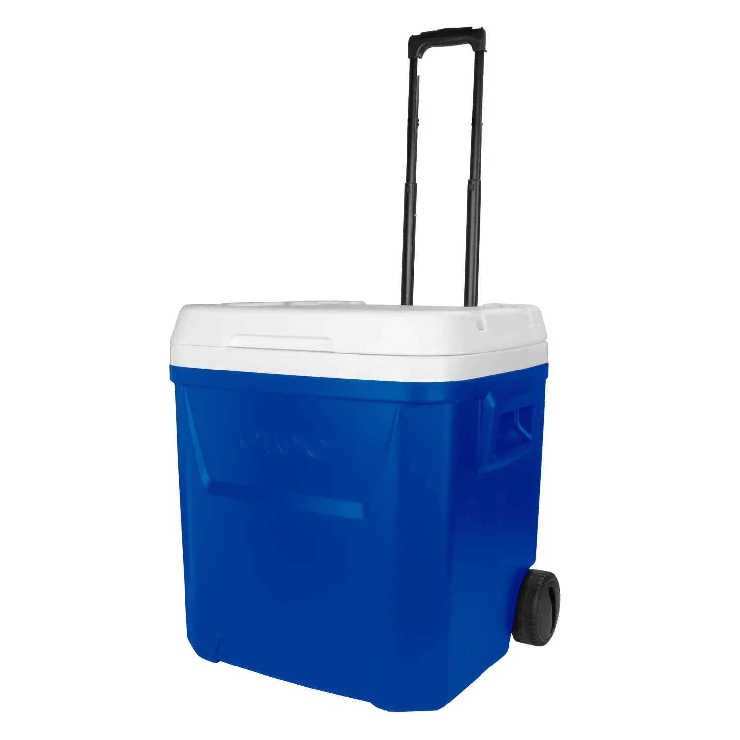 Pendingin dada es dengan roda 60 QT Laguna, kulkas mini usb biru dengan roda, pendingin dada es dengan roda