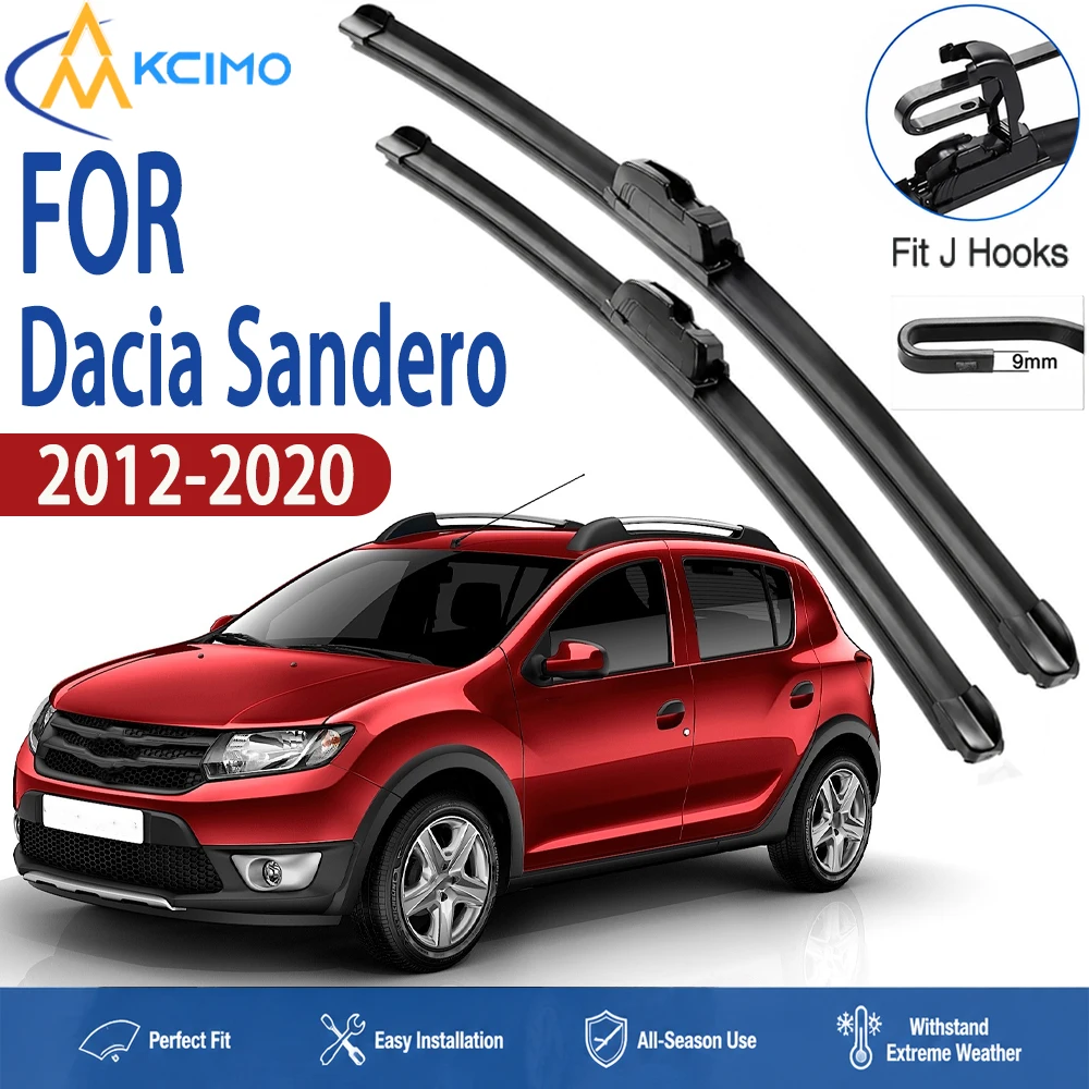 

22"+20" Car Front Wiper Blade For Dacia Sandero MK2 2012-2020 U-type Boneless Wiper Quiet Durable Clear View Automotive Wipers