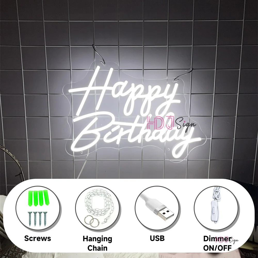 Happy Birthday Led Neon Sign Lets Party Neon Lights Wedding Birthday Decoration Sign Better Together Neon Lights Room Wall decor