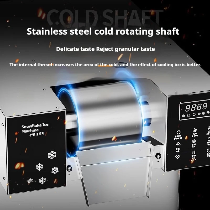 Komercyjna maszyna Bingsu 360 W, automatyczna kostkarka do lodu śnieżnego do stoiska spożywczego i kawiarni 220 V