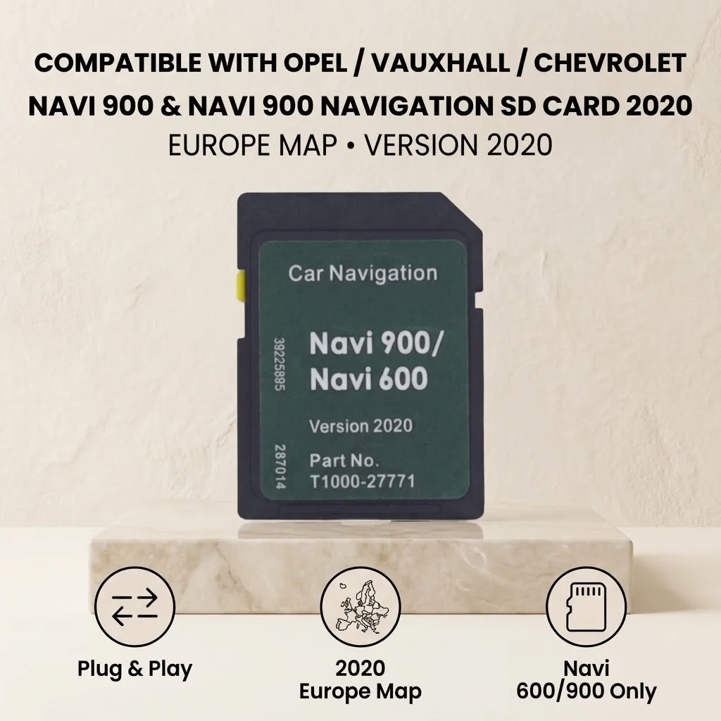 Direct Replacement Europe GPS Map SD Card for Opel Astra J Insignia Mokka Chevy Cruze Orlando Navi 600&900 OE T1000-27771