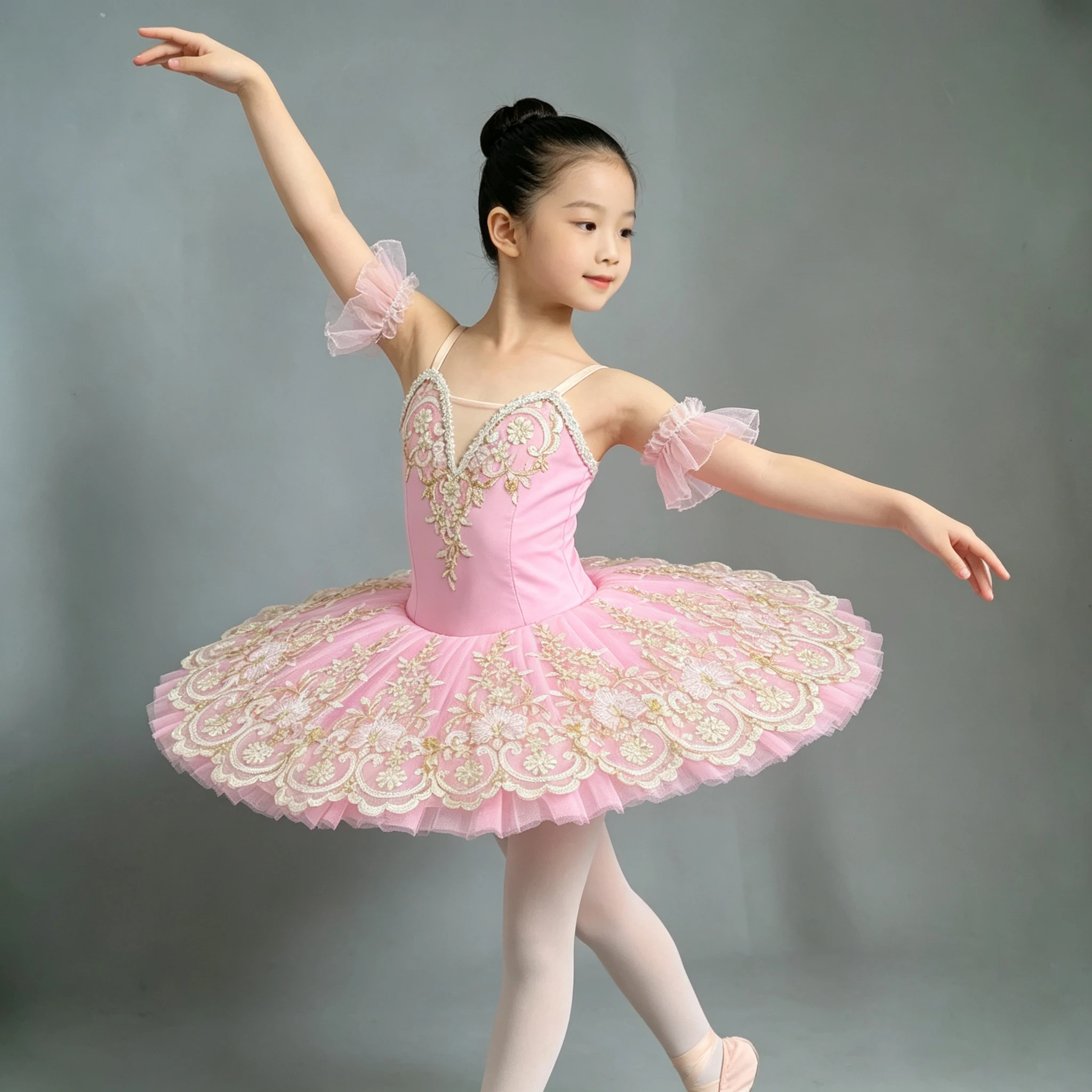 Children's ballet tutu dress, Little Swans dance costume, princess tulle skirt with straps, girls' performance wear