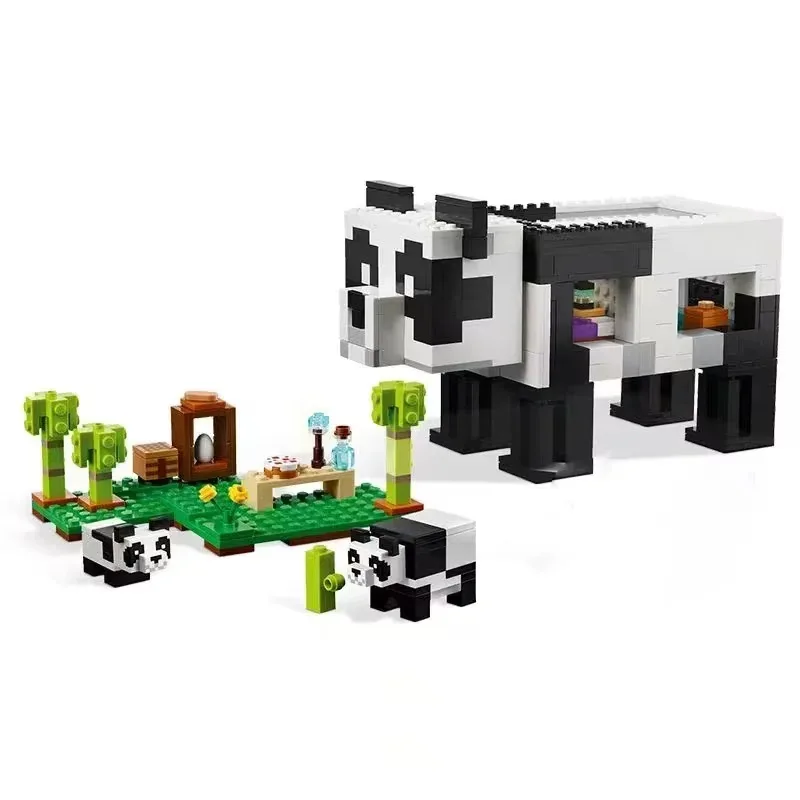 Set di mattoni compatibili MC My DIY World Series Building Blocks 21245 The Panda Haven Regalo di festa per bambini Assemblaggio di giocattoli