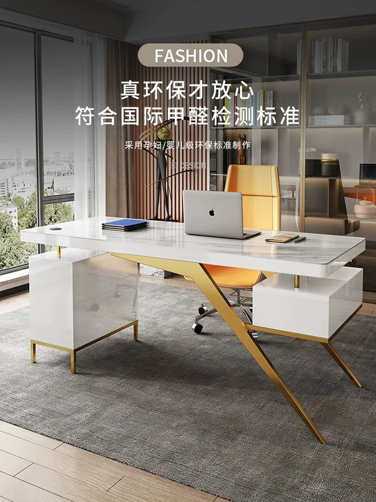 Rock board desk, beauty consultation desk, office desk, small unit computer desk, boss desk