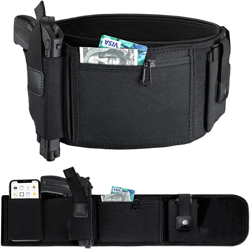 

Tactical Belt Holster Pistol Holsters Elastic Wide Belt Waistband Outdoor Hunting Portable Hidden Gun Holster Gun Case Belt