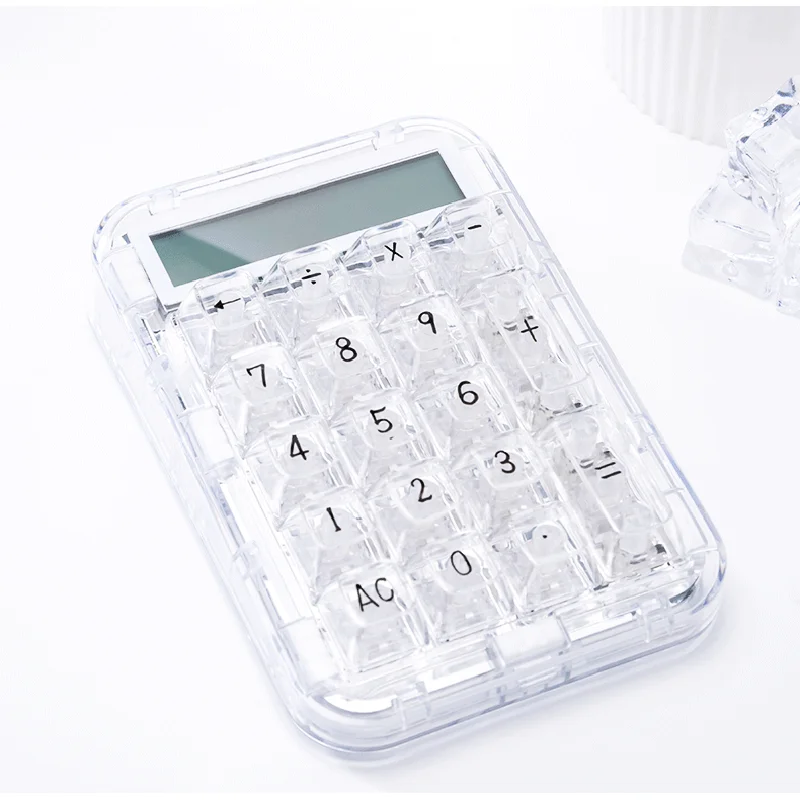 Coolkiller CK21 Polar Bear Transparent Calculators Wireless Bluetooth Portable Digit Keyboard Transparent Hot-Swap Rechargeable