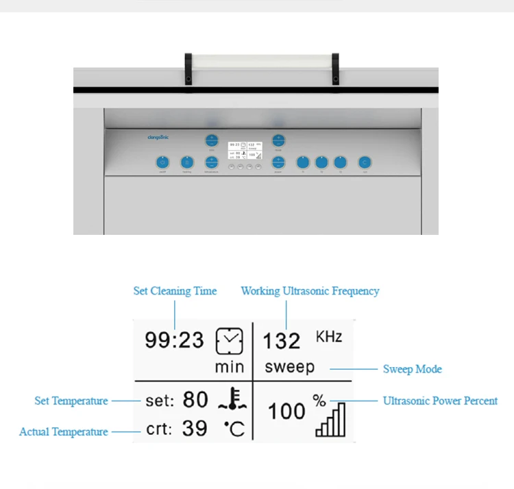 1500W Professional Ultrasonic Cleaning Device With Digital Industrial Stainless Steel Ultrasound Cleaner