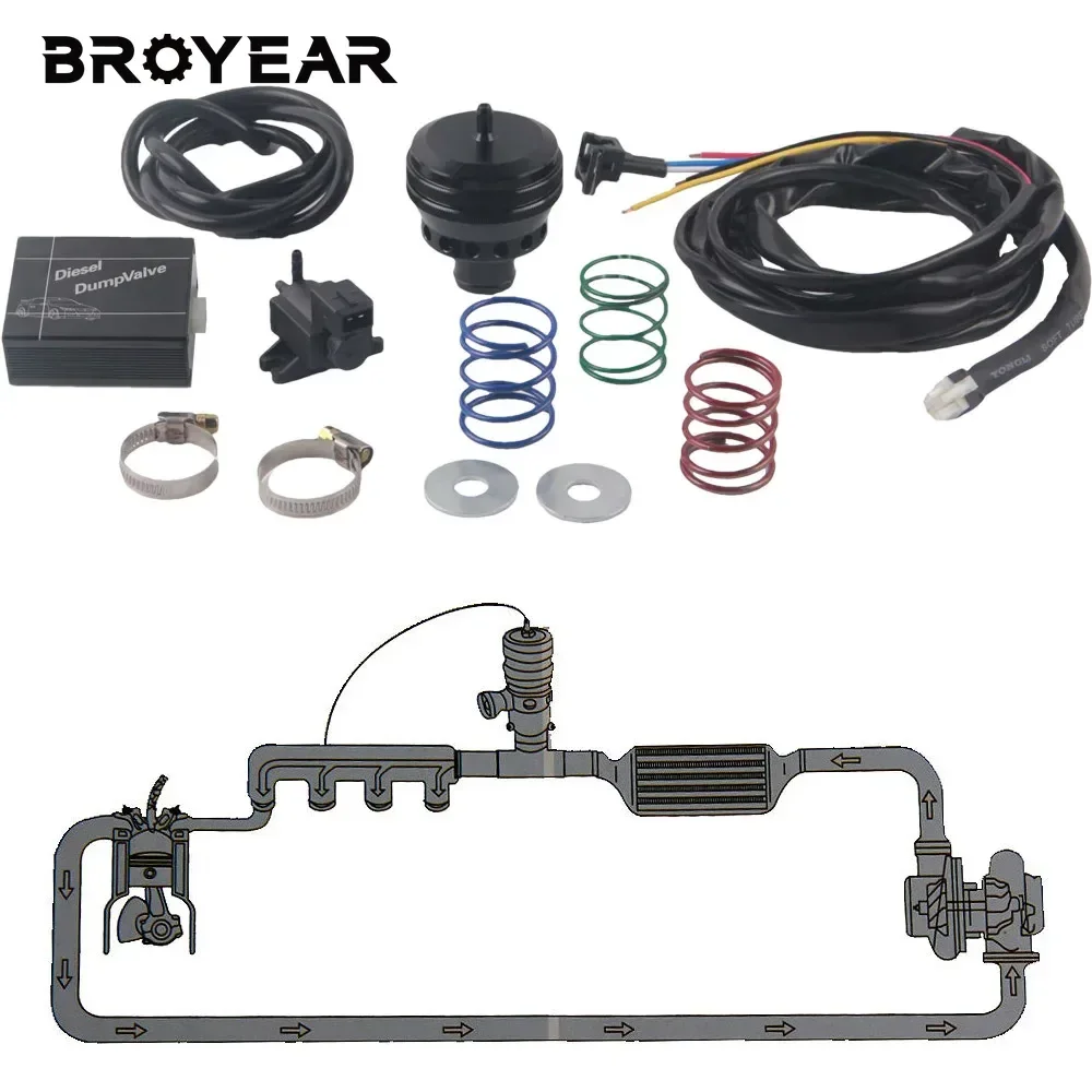 Broyear High Quality UNIVERSAL DIGITECH 3 TURBO DIESEL BLOW OFF DUMP VALVE KIT BOV fits for BMW