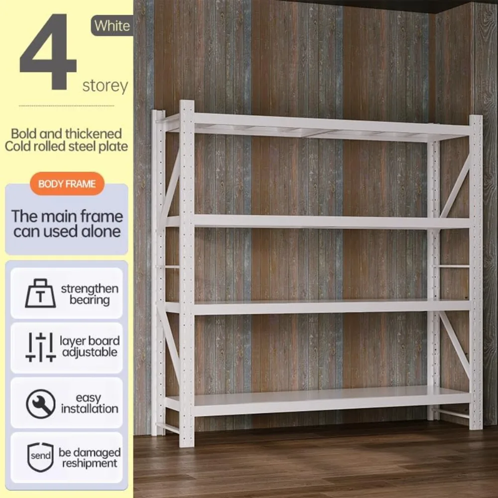 Rak Penyimpanan Industri Heavy Duty 78,74 Tinggi x 47,24 Lebar x 19,69 Kedalaman, Menampung 400 lbs per Rak, Tersedia dalam Berbagai Warna.